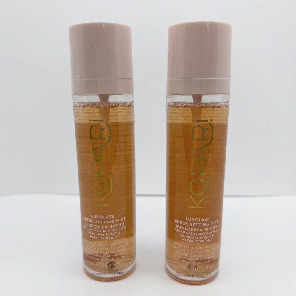Kopari Beauty 2 PACK Sunglaze Sheer Setting Mist SPF 50 2.53oz FREE SHIPPING - Picture 2 of 7